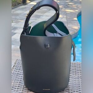 Burberry Black Leather Bucket Bag